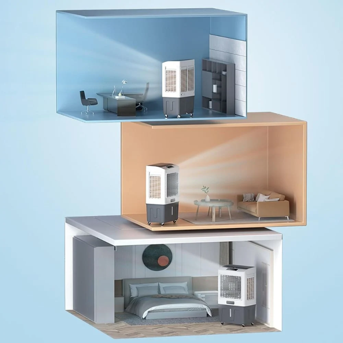 Φορητή Μονάδα Δροσισμού – Air Cooler Δαπέδου 150W