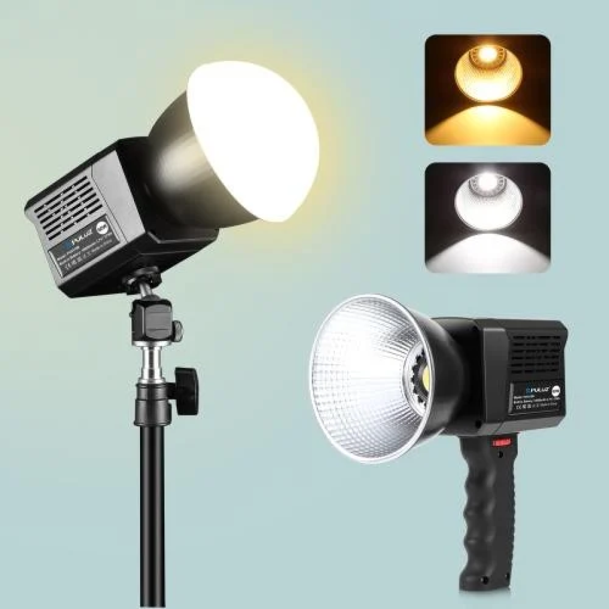 Φορητό Φωτιστικό Studio για Βίντεο & Φωτογραφίες LED 60W COB 2500K-6500K Puluz PU4119B - Image 2