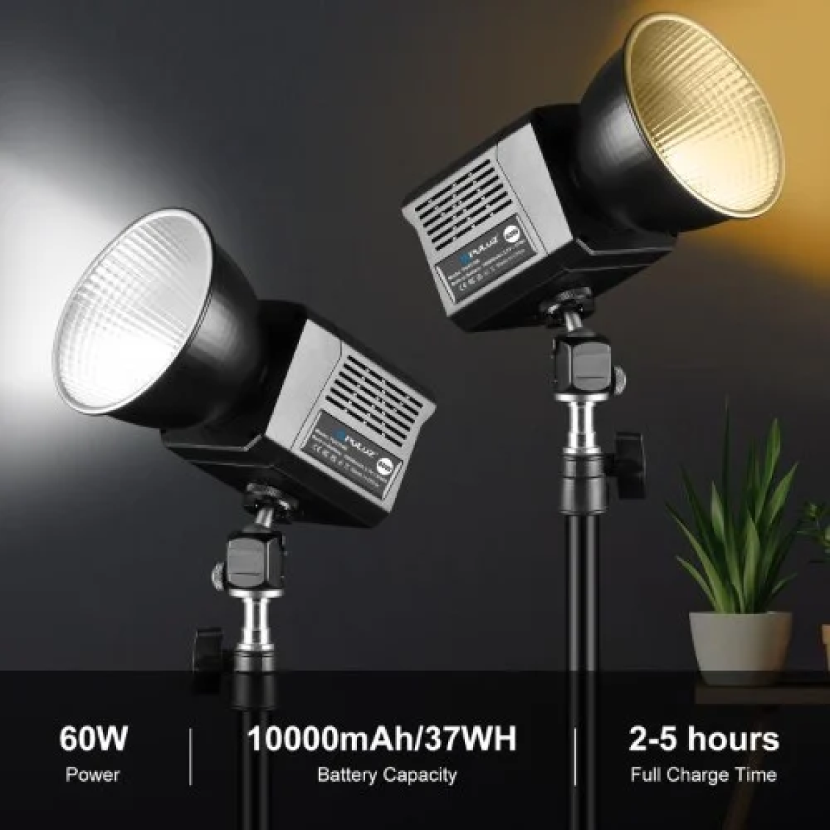 Φορητό Φωτιστικό Studio για Βίντεο & Φωτογραφίες LED 60W COB 2500K-6500K Puluz PU4119B - Image 8