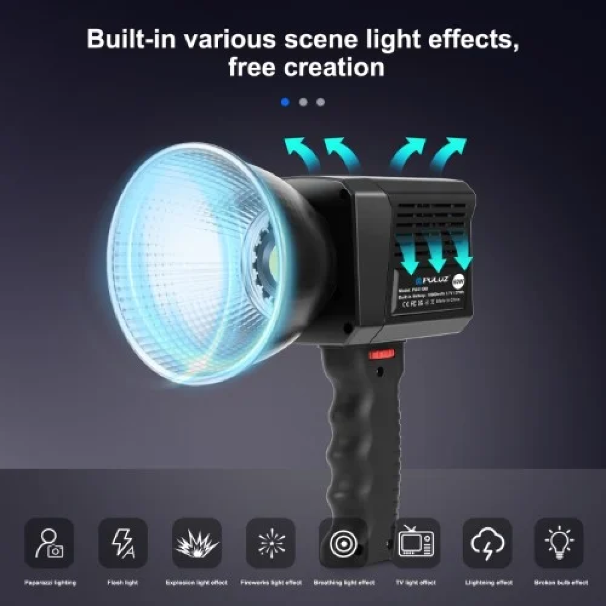 Φορητό Φωτιστικό Studio για Βίντεο & Φωτογραφίες LED 60W COB 2500K-6500K Puluz PU4119B - Image 10