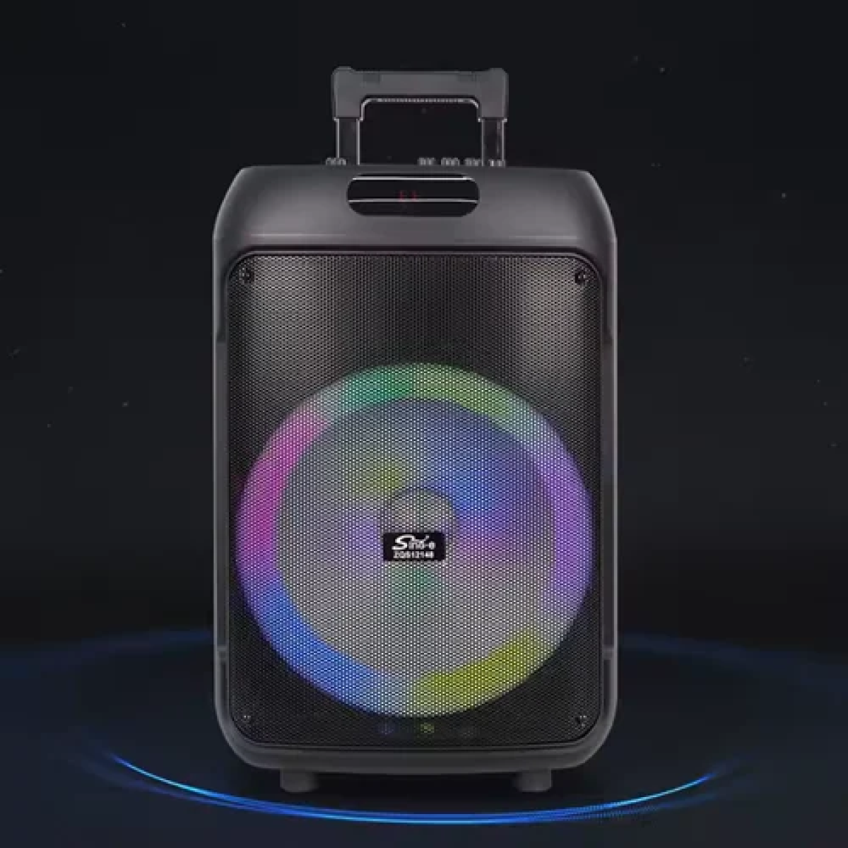 Φορητό ηχείο Bluetooth με 2 μικρόφωνα και τηλεχειριστήριο ZQS-12148 μαύρο - Image 3