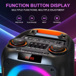 Φορητό ηχείο Bluetooth με μικρόφωνο και τηλεχειριστήριο ZQS-8263 μαύρο - Image 3