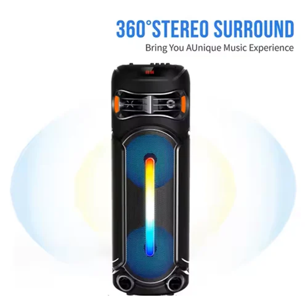 Φορητό ηχείο Bluetooth με μικρόφωνο και τηλεχειριστήριο ZQS-8267 μαύρο - Image 2