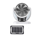 Φορητός ηλιακός ανεμιστήρας 6V 4W με πάνελ και λάμπα GD-8025 λευκό