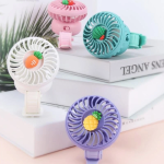 Φορητός USB Ανεμιστήρας Χεριού Mini Watch Hoomei HM-8484 Μωβ