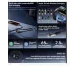 Φορτιστής 2 σε 1 με καλώδιο & ασύρματη βάση για Apple Watch Type-C to Type-C 65W Remax C31 μαύρο - Image 3