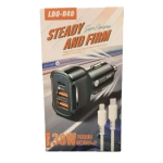 Φορτιστής Αυτοκινήτου 38W με 3 Θύρες (PD 20W + QC3.0 18W x2) Μαύρο LDO-R40 - Image 3