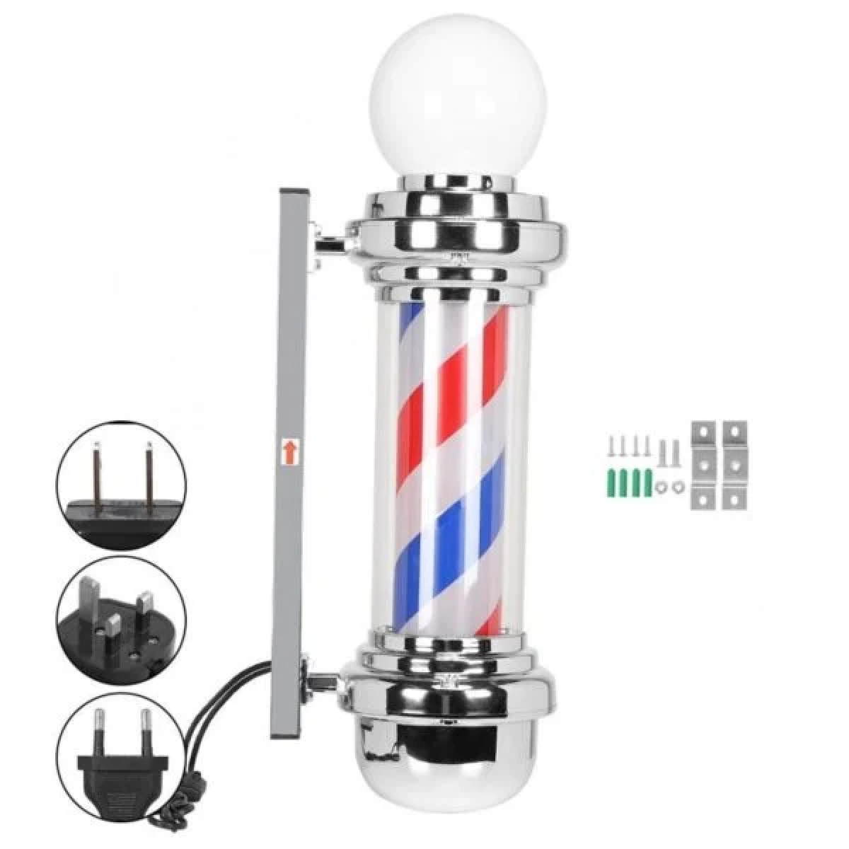 Φωτεινή Πινακίδα Κουρείου Barber Pole 90cm με Λάμπα XINFU DG01