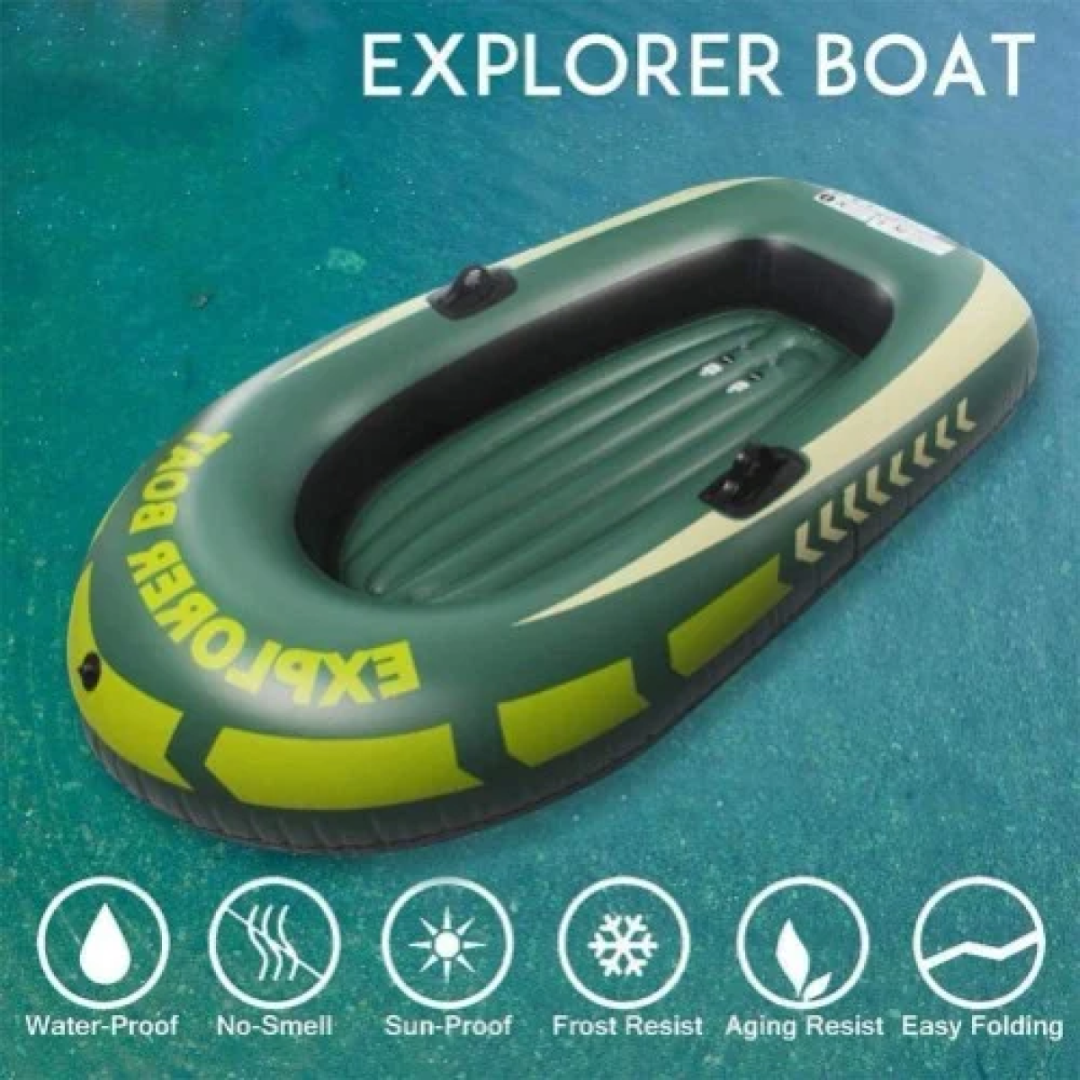 Φουσκωτή Βάρκα Θαλάσσης Explorer Boat 1.8m – 2 Θέσεων – Πράσινη