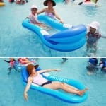 Φουσκωτό Στρώμα Aqua Lounge Με Μαξιλάρι - Μπλε