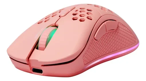 Deltaco Gaming PM80 Ασύρματο Ποντίκι 2.4GHz Optical 7 Πλήκτρων 4800DPI RGB Ροζ GAM-120-P