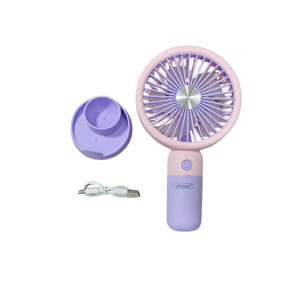 Andowl Q-FS95 Μίνι Ανεμιστήρας με Βάση για Κινητό – Mini Fan - Ρόζ/Μώβ