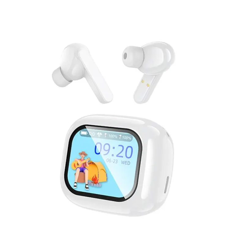 Hoco DES53 In-ear Bluetooth Handsfree Ακουστικά με Θήκη Smartwatch – Λευκά