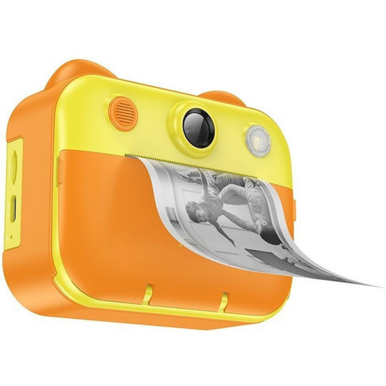 Hoco DV204 Compact Παιδική Φωτογραφική Μηχανή 48MP με Εκτυπωτή – Κίτρινη