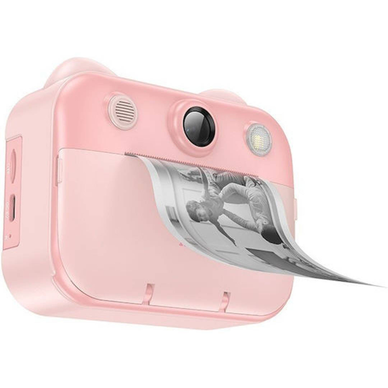 Hoco DV204 Compact Παιδική Φωτογραφική Μηχανή 48MP με Εκτυπωτή – Ρόζ
