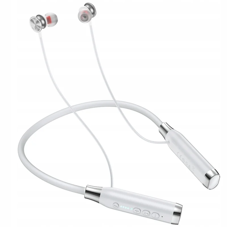Hoco ES62 Neckband Wireless Earphones με Μικρόφωνο & Διπλή Λειτουργία Αναπαραγωγής - Λευκό