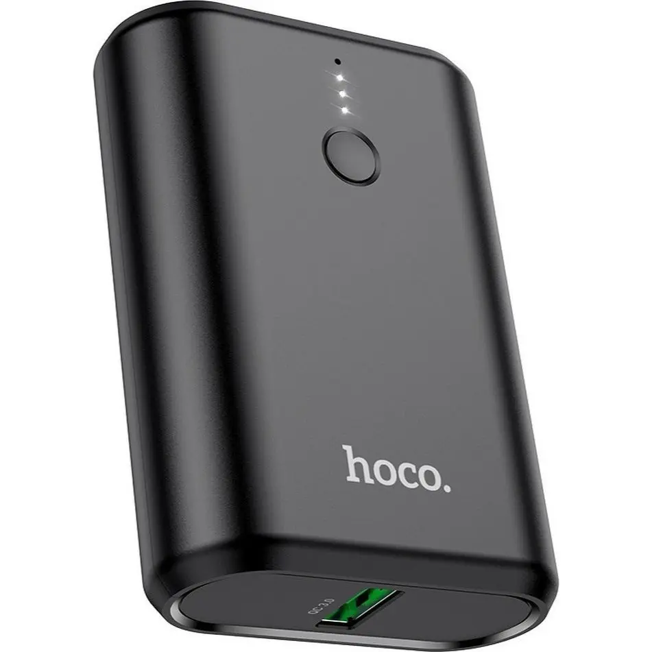 Hoco Q3 Mayflower Power Bank 10000Mah Με Usb-A &Amp; Usb-C Qc 3.0 – Μαύρο
