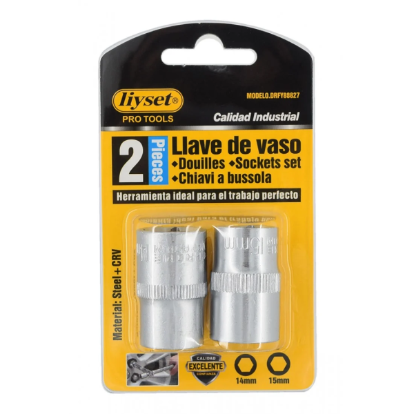 Liyset Καρυδάκια Εξάγωνα Σετ 2 Τεμαχίων 14/15mm - 88827