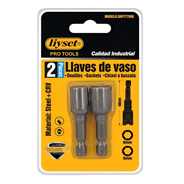 Liyset Καρυδάκια Μύτες Άλλεν Σετ 2 Τεμαχίων 8/9mm - 77890