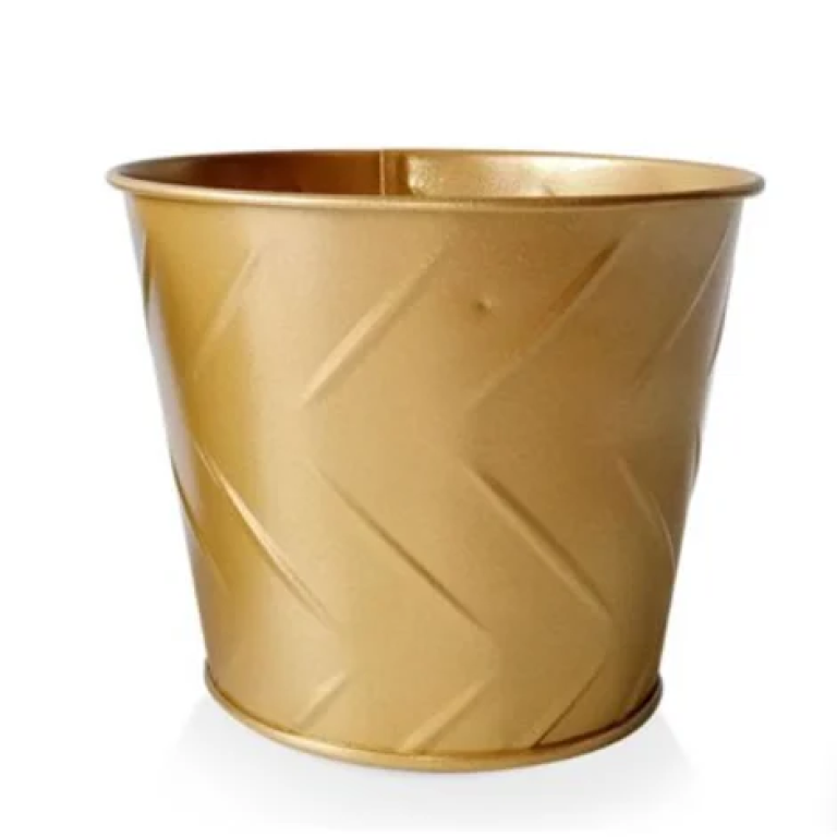 Μεταλλική Γλάστρα Κήπου με Σχέδιο – 11x 11 x 10,5cm