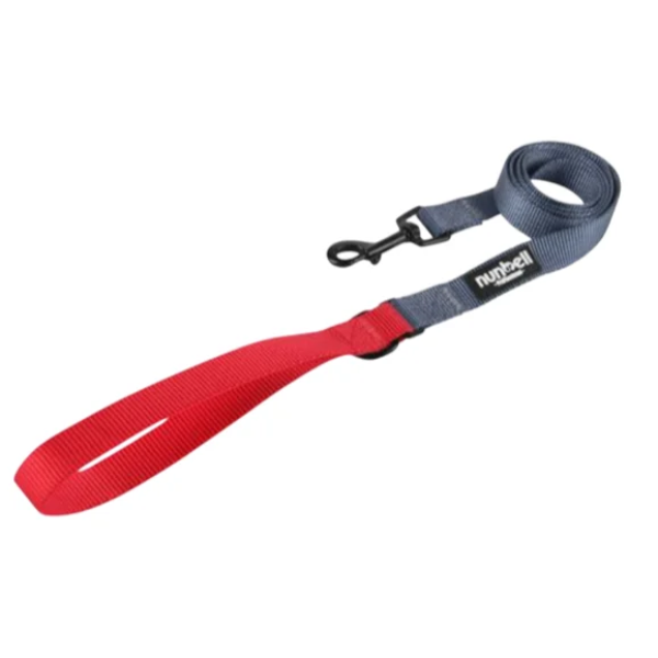 Nunbell Δίχρωμος Οδηγός για Σκύλους W2*L120cm Medium Κόκκινο/Γκρί 36521