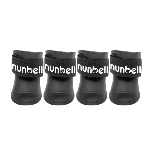 Nunbell Dog Αδιάβροχα Παπουτσάκια Σκύλου – Medium – Σετ 4 Τεμαχίων Μαύρο
