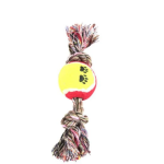 Nunbell Παιχνίδι Κατοικίδιου απο Σχοινί Με Μπαλάκι Τένις 30cm Κίτρινο/Κόκκινο 33781