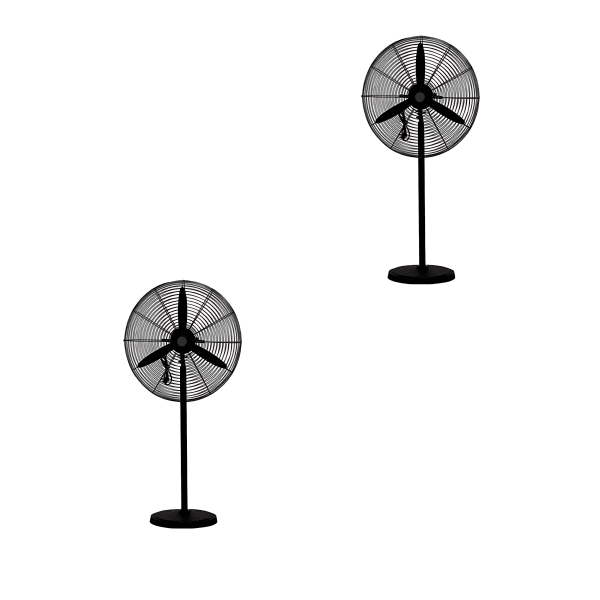 Σετ Ανεμιστήρων Τοίχου 75cm 2 Τεμάχια Μαύρο 230W DF-750
