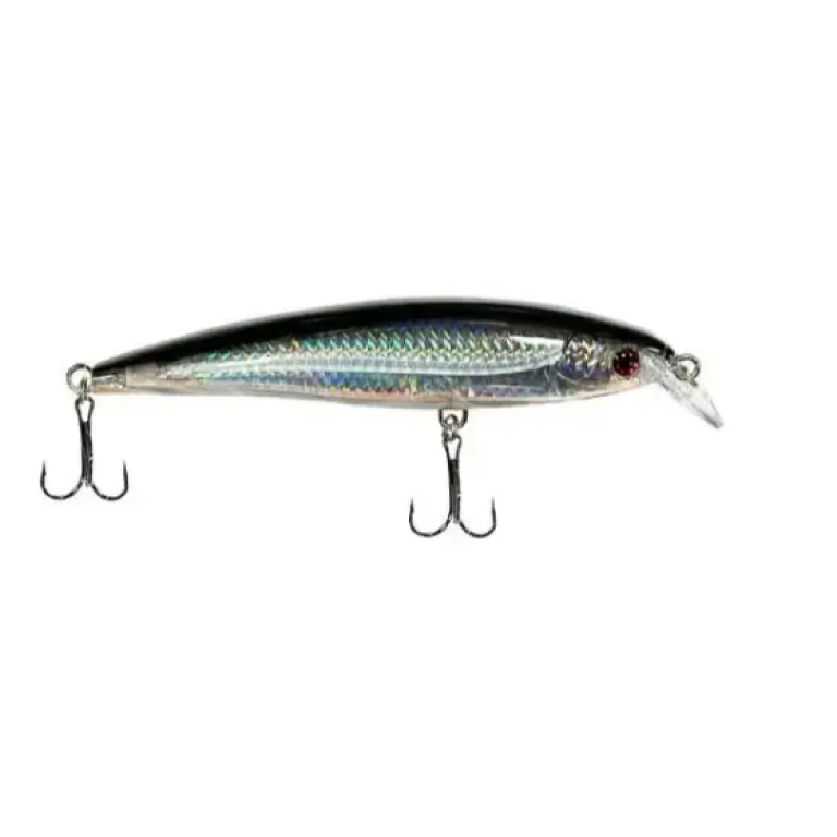 Τεχνητό Δόλωμα Ψαράκι Συρτής 155mm – Φωσφοριζέ – 40g (1τμχ) 35178 - Μαύρο/Ασημί