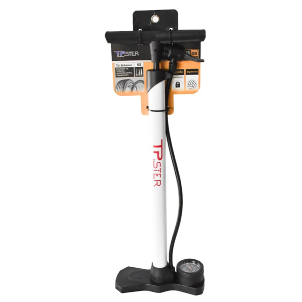 Tpster Τρόμπα Χειρός με Μανόμετρο 54cm – Άσπρο 37970