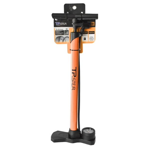 Tpster Τρόμπα Χειρός με Μανόμετρο 54cm – Πορτοκαλί 37970