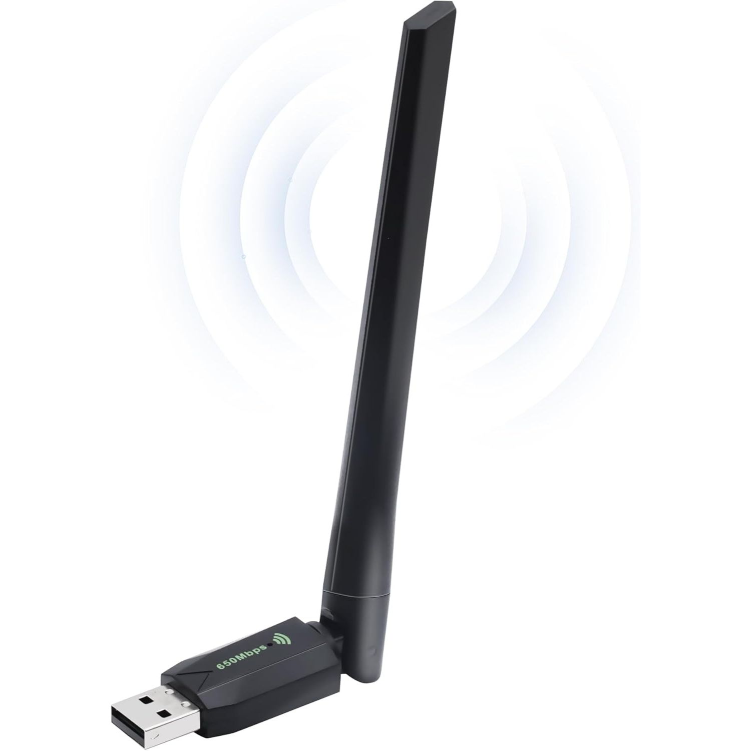 Wlan Stick 650Mbps Dual Band Usb Wifi Adapter – 2.4Ghz &Amp; 5Ghz Με Κεραία 5Dbi Για Pc/Laptop