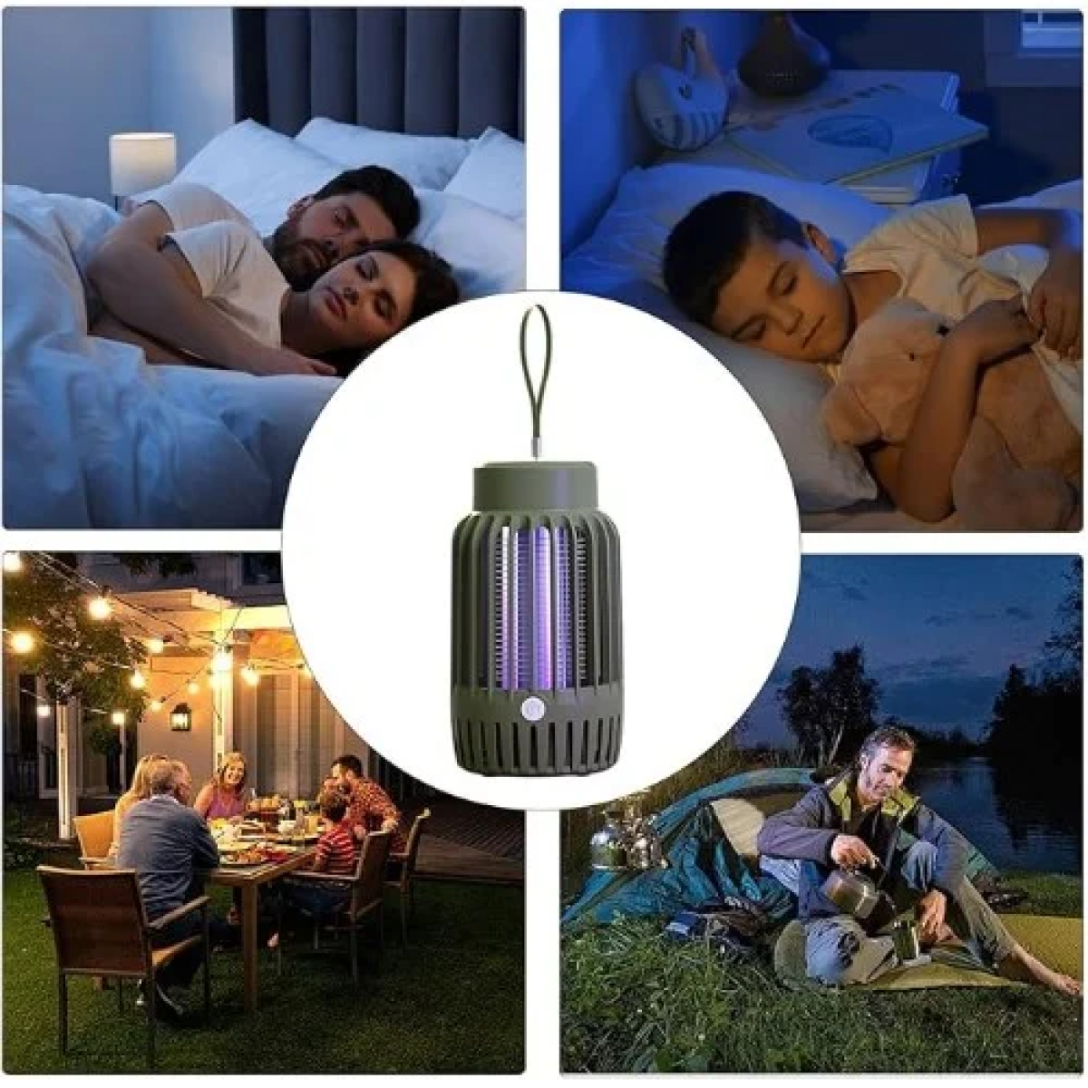 Ηλεκτρική Αντικουνουπική Λάμπα UV 1.5W Hoomei HM-1665 Χακί
