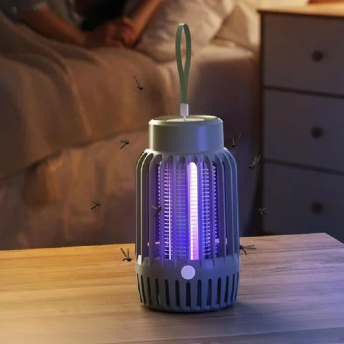 Ηλεκτρική Αντικουνουπική Λάμπα UV 1.5W Hoomei HM-1665 Χακί