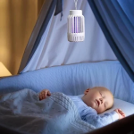 Ηλεκτρική Αντικουνουπική Λάμπα UV 1.5W Hoomei HM-1665 Λευκό