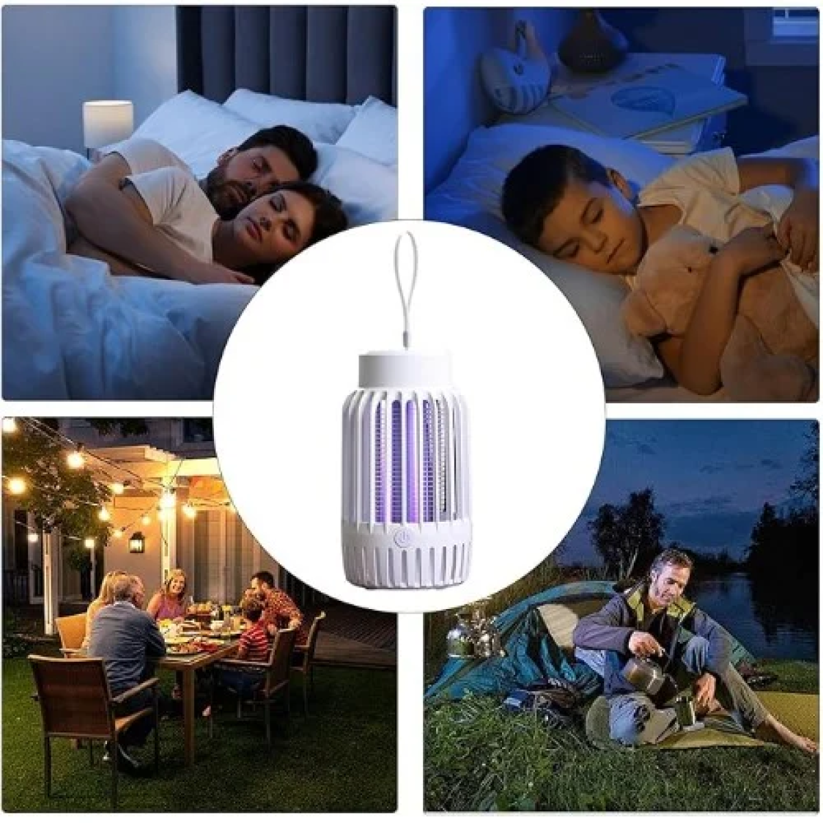 Ηλεκτρική Αντικουνουπική Λάμπα UV 1.5W Hoomei HM-1665 Λευκό