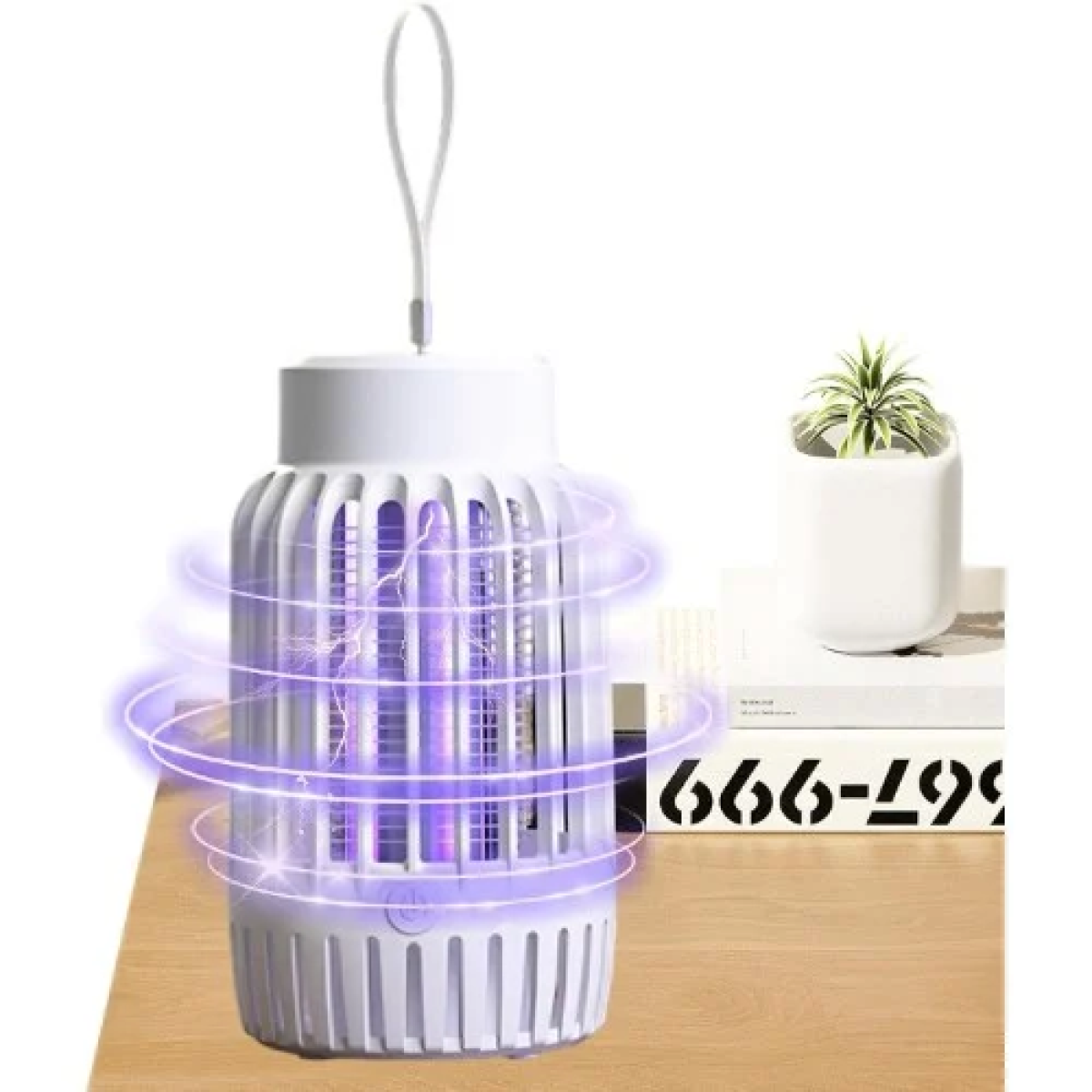 Ηλεκτρική Αντικουνουπική Λάμπα UV 1.5W Hoomei HM-1665 Λευκό