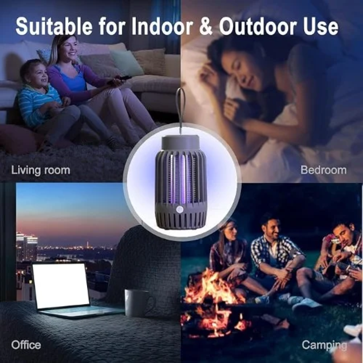 Ηλεκτρική Αντικουνουπική Λάμπα UV 1.5W Hoomei HM-1665G Γκρι