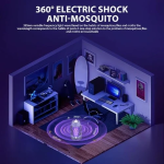 Ηλεκτρική Αντικουνουπική Λάμπα UV 1.5W Hoomei HM-1665G Γκρι