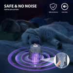 Ηλεκτρική Αντικουνουπική Λάμπα UV 1.5W Hoomei HM-1665G Γκρι