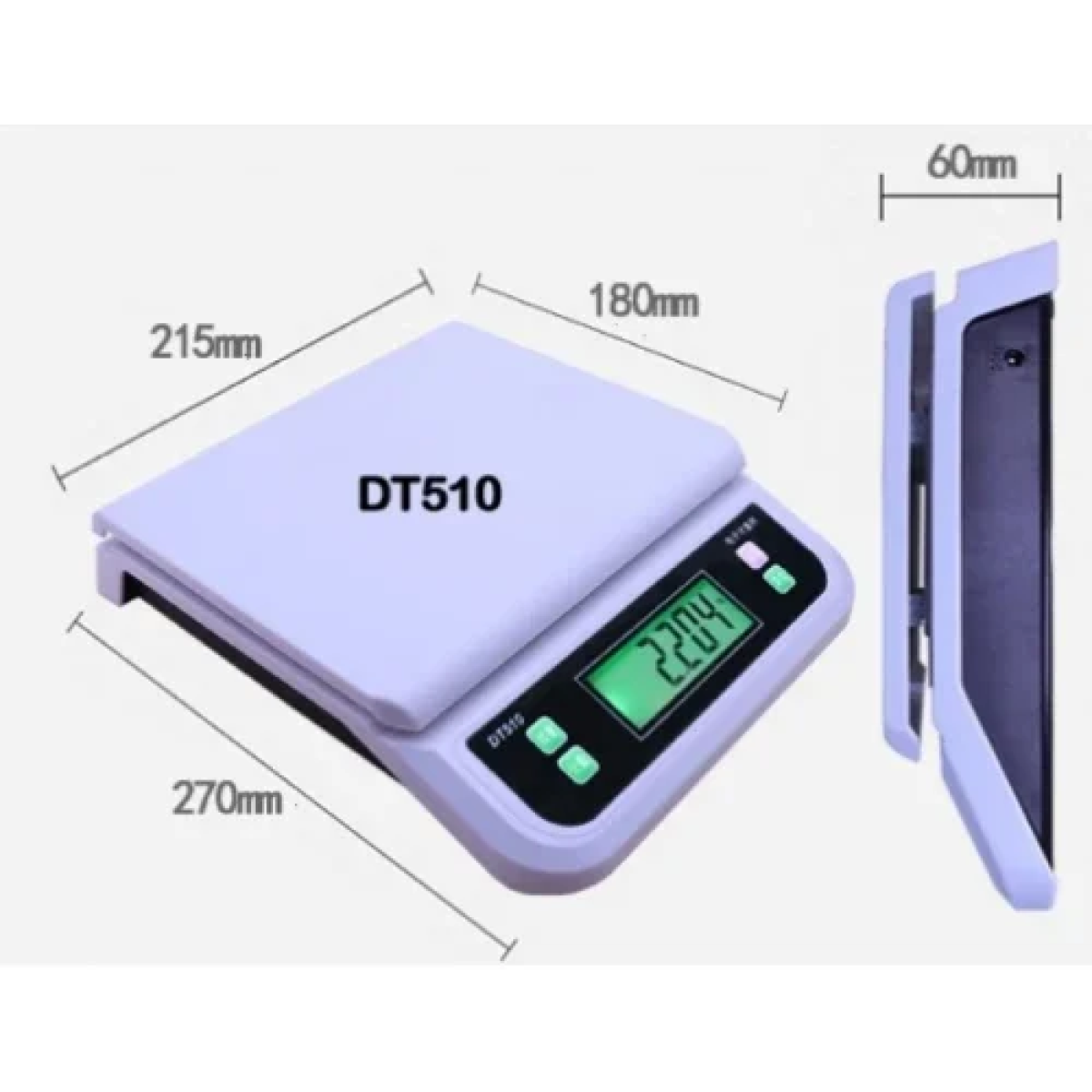 Ηλεκτρονική Επαγγελματική Ζυγαριά 1gr/30kg DT510 Λευκή