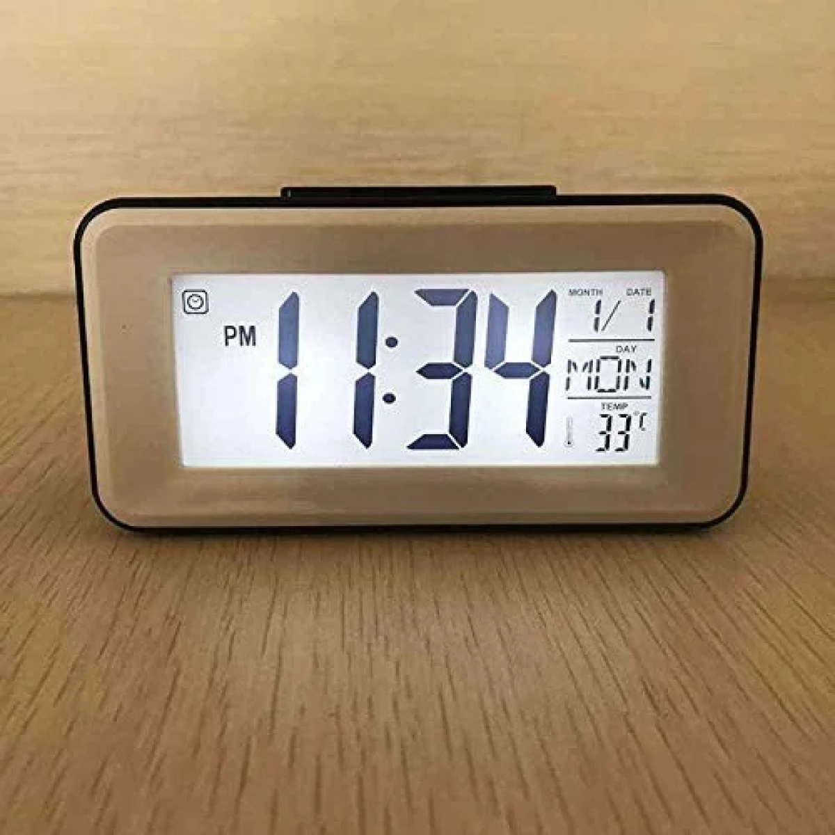 Ηλεκτρονικό Ξυπνητήρι Με Οθόνη LCD Και Φωνητικό Έλεγχο Arrango AK48201 Μαύρο