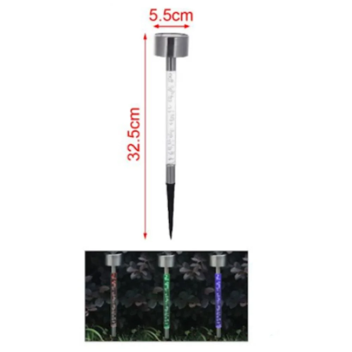 Ηλιακό Φωτιστικό LED RGB Inox 2003021