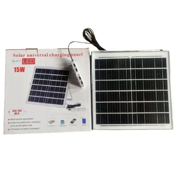 Ηλιακό Πάνελ Φόρτισης LED 15W με 4 Θύρες USB και Καλώδιο N-Light