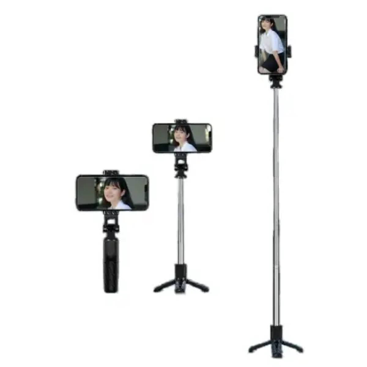 K03 Μίνι Selfie Stick με Τρίποδο - Μαύρο