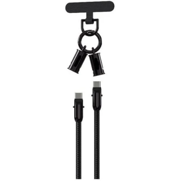 Καλώδιο Δεδομένων USB-C PD 60W Με Λουράκι Λαιμού & Μαγνητική Σύνδεση Andowl Q-SJ16A