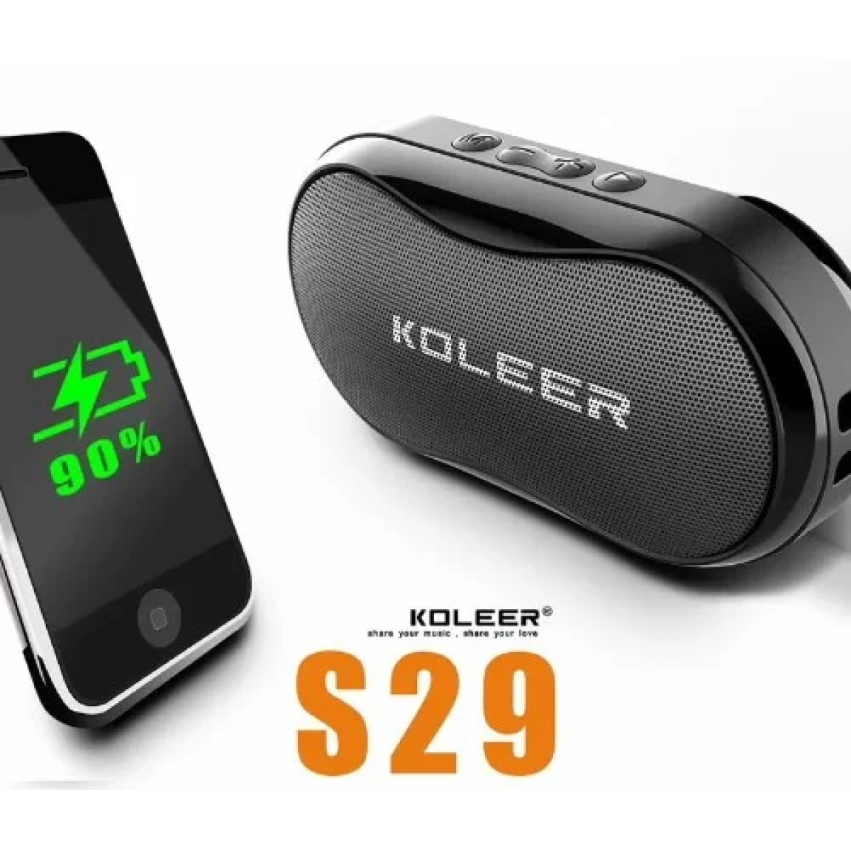 Koleer S-29 Ηχείο Bluetooth 5W με Ραδιόφωνο - Mαύρο