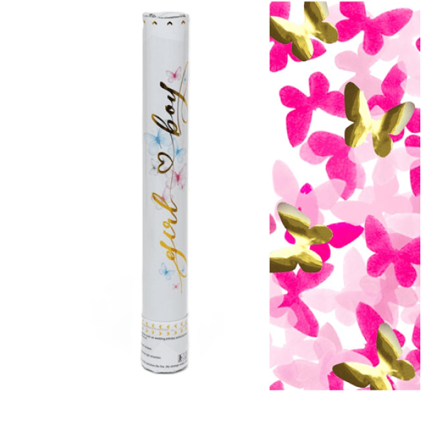 Κομφετί ''Girl or Boy'' με πεταλούδες 20g SDS-27101 ροζ