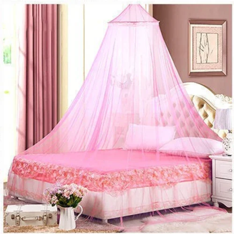 Κουνουπιέρα με Θόλο για Διπλό Κρεβάτι 60x260x800cm Ροζ P1014