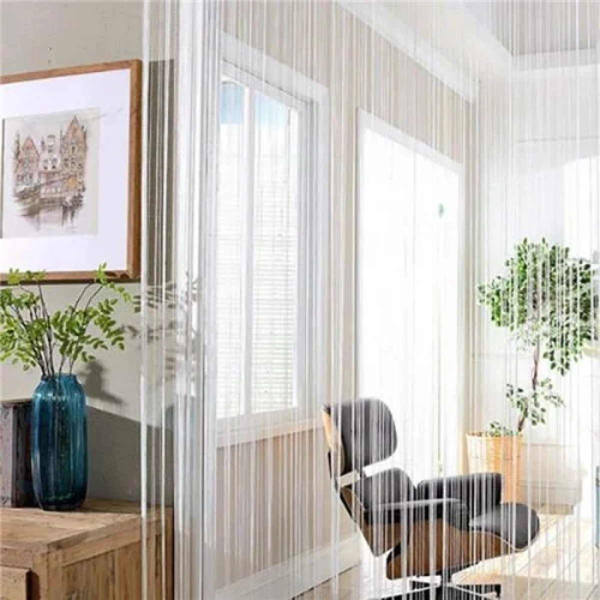 Κουρτίνα Πόρτας Με Κορδόνια 90x195cm Kmt Style 296460